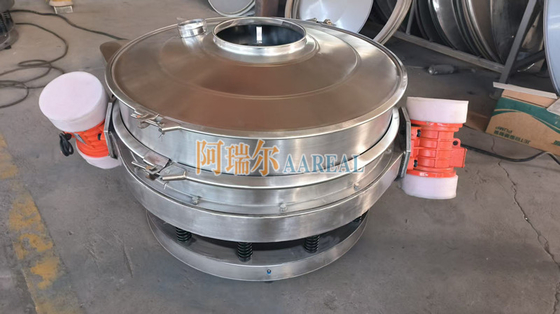Acier inoxydable 400mm~2100mm 1~2 Decks Flux de profil bas à travers le tamis de contrôle de vibration en ligne tamis Vibro pour la poudre de chocolat avec deux moteurs